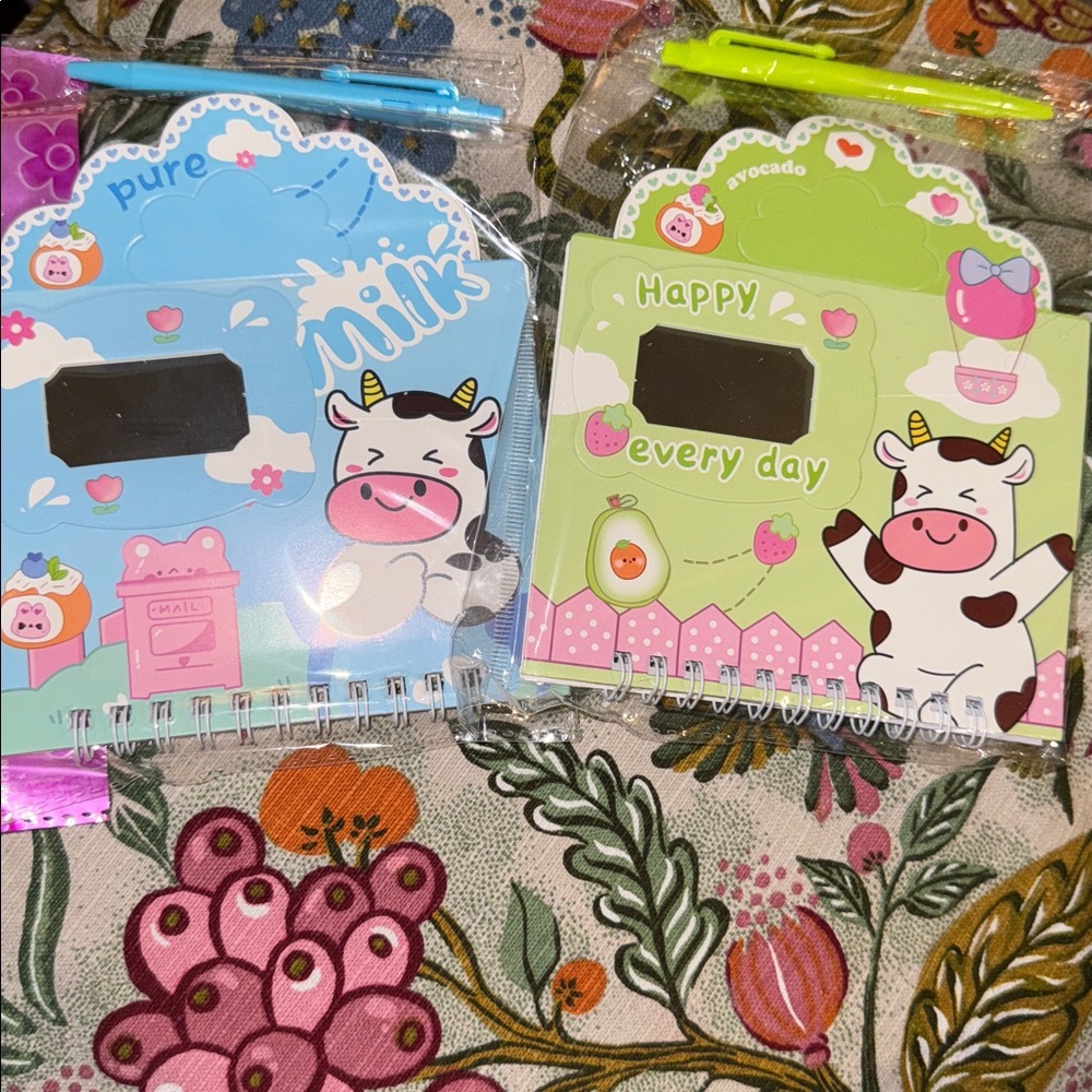 2 Cute Cow Spiral Notebook